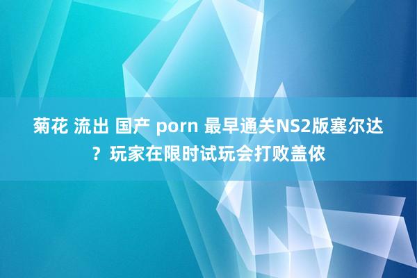菊花 流出 国产 porn 最早通关NS2版塞尔达？玩家在限时试玩会打败盖侬
