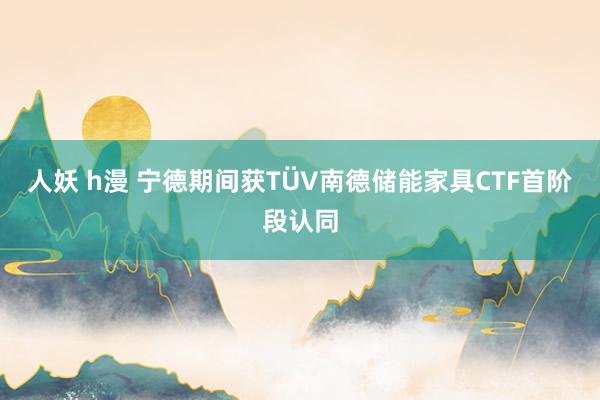人妖 h漫 宁德期间获TÜV南德储能家具CTF首阶段认同
