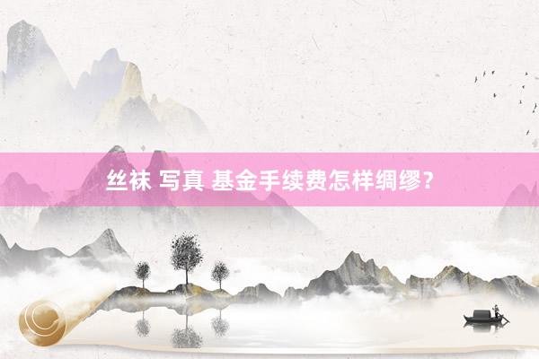 丝袜 写真 基金手续费怎样绸缪？